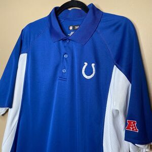 NFL TEAM Apparel Indianapolis Colts Football Polo Shirt Size Large